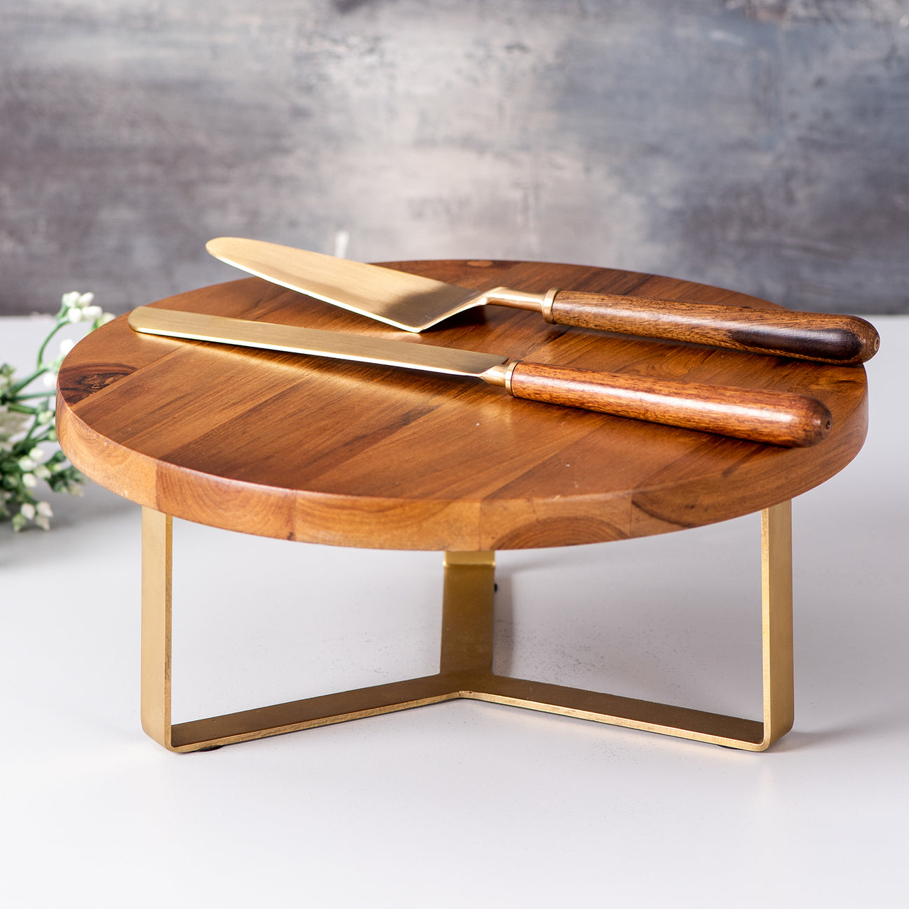 06_1300x The Teak Wood Cake Stand & Wooden Server Set - Image 1