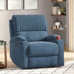 One Seater Manual Recliner in Coastal Blue Colour