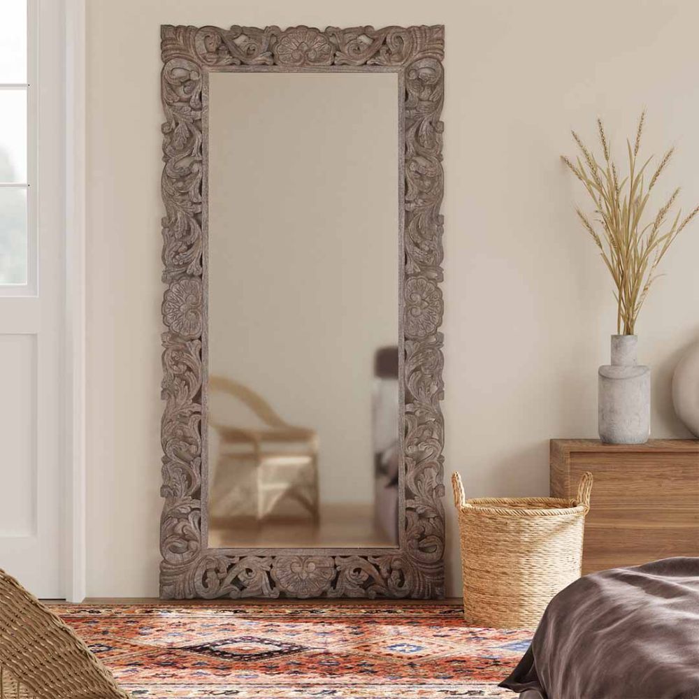 3-9 Solid Wood Bedroom Wall Mirror - Image 1