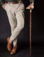 Antique Brass Design Head Handle Vintage Style Wooden Walking Cane Stick