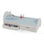 Engineered Wood Drawer Storage Bed in White Colour - Image 3