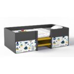 Engineered Wood Box Storage Bed in Dark Grey Colour - Image 3