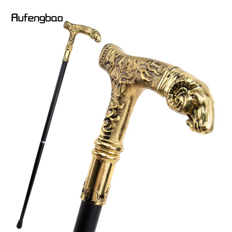 CZ_F_CNTG23111032968_485178 Golden Goat Handle Walking Stick 35-43inch - Image 1