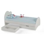 Engineered Wood Drawer Storage Bed in White Colour - Image 2