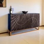 Solid Mango Wood Sideboard with Elaborated