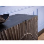 Solid Mango Wood Sideboard with Elaborated - Image 2