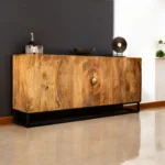 Solid Mango Wood Sideboard Natural Brown