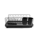 Dish Rack with Drainer Tray - Black - Image 3