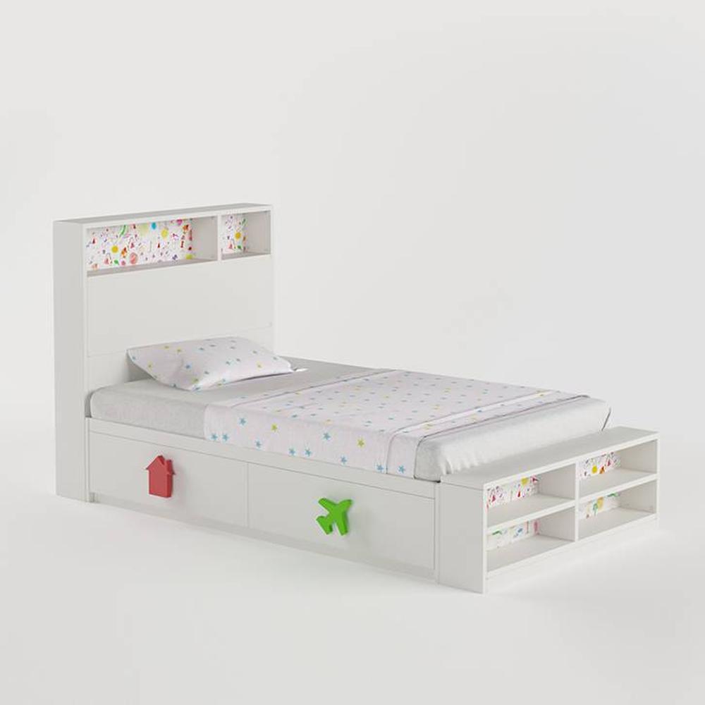 JPgmy7evXt9-00Baseimage-(1) Engineered Wood Box Storage Bed in Red Colour - Image 1