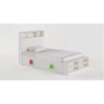 Engineered Wood Box Storage Bed in Red Colour - Image 3