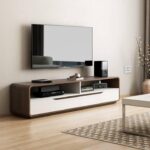 Engineering Wood Free Standing TV Unit in White Finish