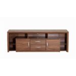 TV Unit with Two Drawers in Columbia Walnut Finish - Image 3