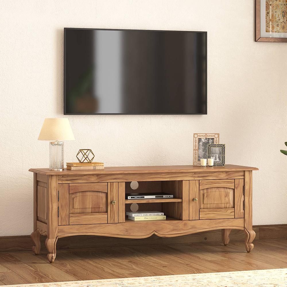 YeAXlraL2i-01 Tv Unit in Natural Teak finish - Image 1