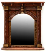 Copper Wood Antique Wall Mirror - Image 5