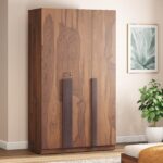 3 Door Wardrobe in Sheesham Paper Finish