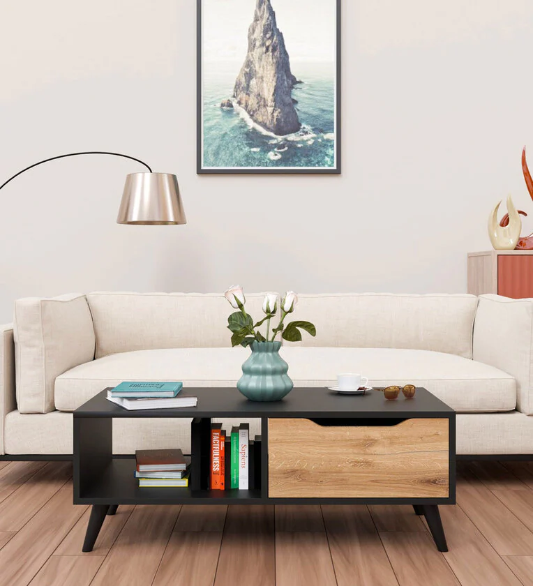 cozy-castle-coffee-table-in-black-and-canyon-oak-colour-cozy-castle-coffee-table-in-black-and-canyon-wgp4in (1) Coffee Table In Black And Canyon Teak Colour - Image 1