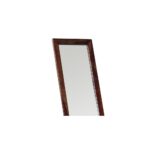 solid wood standing mirror in brown colour - Image 2
