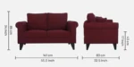 2 Seater Sofa In Red Colour - Image 3