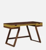 Sheesham Wood Writing Table In Teak Finish - Image 3