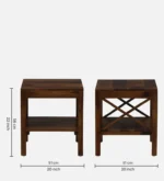Sheesham Wood End Table In Provincial Teak Finish - Image 5