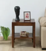 Sheesham Wood End Table In Provincial Teak Finish