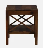Sheesham Wood End Table In Provincial Teak Finish - Image 3