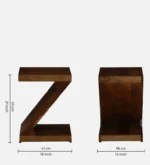 Sheesham Wood End Table in Natural Finish - Image 4