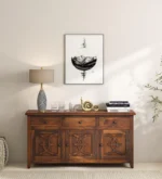 Sheesham Wood Sideboard in Scratch Resistant Honey Oak Finish