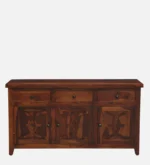 Sheesham Wood Sideboard in Scratch Resistant Honey Oak Finish - Image 2