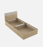 Single Bed In Teak Finish With Box Storage - Image 3