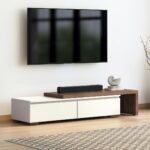 Engineered Wood 75 Inch TV Unit in Danish Walnut Finish - Image 3