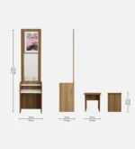 Dressing Table in Teak & White Colour - Image 4