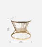 Marble Top Nesting Coffee Table Set in Gold Finish (Set Of 2) - Image 3