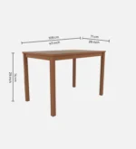 4 Seater Dining Set in Antique Oak Finish - Image 5