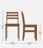 4 Seater Dining Set in Antique Oak Finish - Image 4