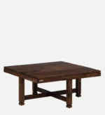 Sheesham Wood Nesting Coffee Table Set in Provincial Teak Finish With Stools - Image 2