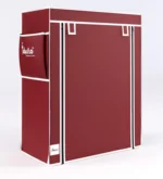 Shoe Rack with 4 Shelves & Cover in Maroon Colour - Image 3