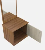 Dressing Table in Exotic Teak and Light Oak Finish - Image 2