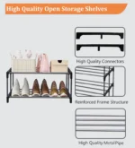2-Tier Shoe Rack In Black Colour - Image 3
