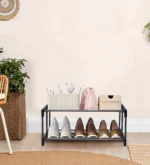 2-Tier Shoe Rack In Black Colour