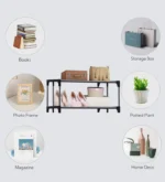 2-Tier Shoe Rack In Black Colour - Image 4