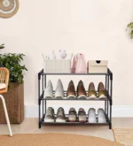 3-Tier Shoe Rack in Black Colour