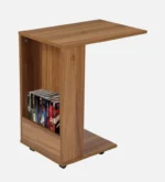 C Shaped Table In Lyon Walnut Finish - Image 4