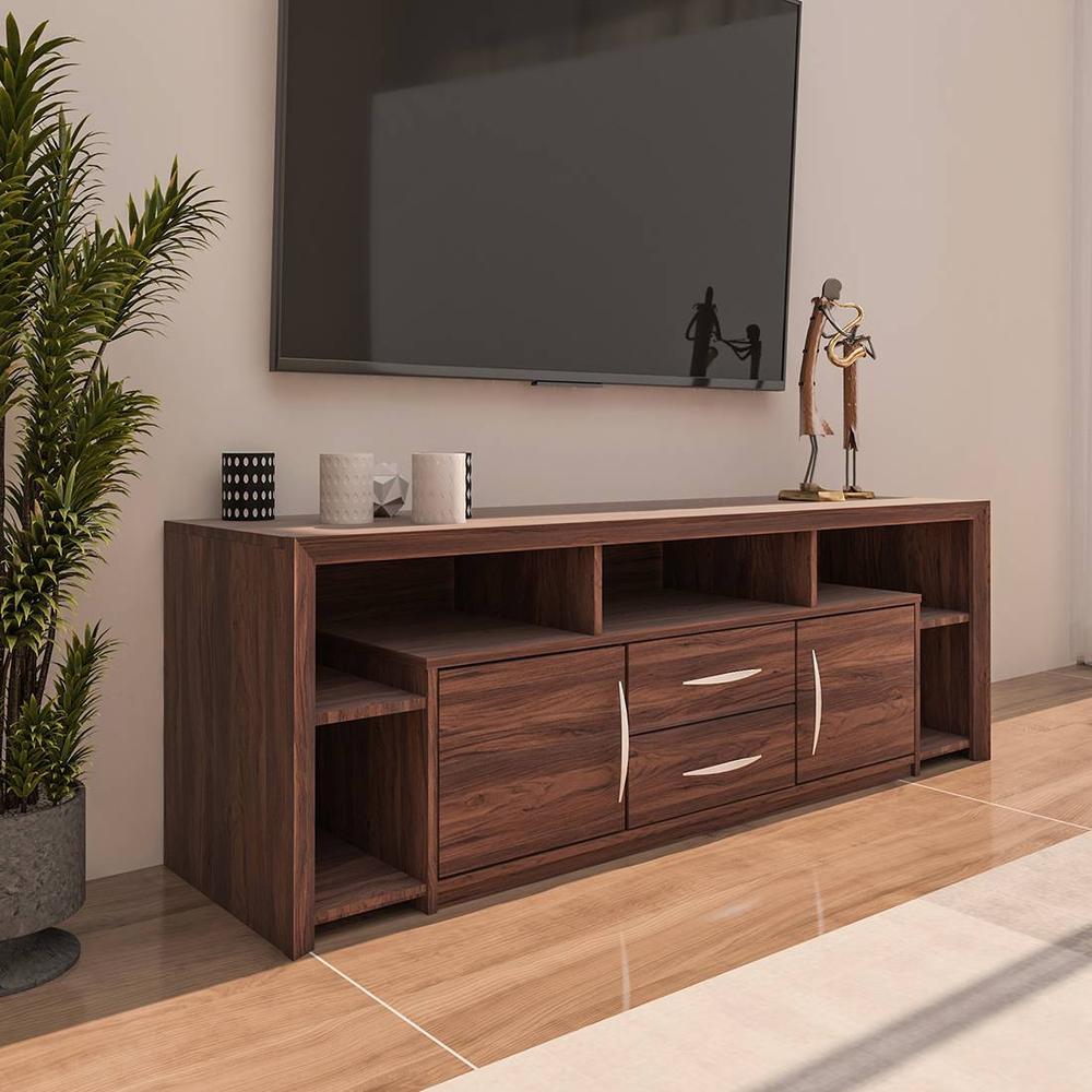 xmF-kK1jRh7-00Baseimage-(1) TV Unit with Two Drawers in Columbia Walnut Finish - Image 1